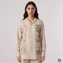 The Lina Beige Printed Co - ord Set - TAL by The Abaya Lab