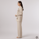The Lina Beige Printed Co - ord Set - TAL by The Abaya Lab