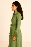 The Lina Drawstring Modest Dress - The Abaya Lab