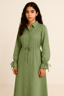 The Lina Drawstring Modest Dress - The Abaya Lab