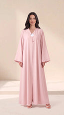 The Lubaba Minimal Button Detail Abaya - TAL by The Abaya Lab