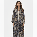 The Lujain Black Multi Floral Silk Abaya - TAL by The Abaya Lab