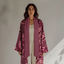 The Lujain Raspberry Paisley Abaya - TAL by The Abaya Lab