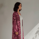 The Lujain Raspberry Paisley Abaya - TAL by The Abaya Lab