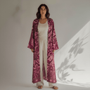 The Lujain Raspberry Paisley Abaya - TAL by The Abaya Lab