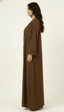 The Lujayna Scalloped Cutwork Trim Abaya - TAL by The Abaya Lab