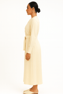 The Maha Ivory Button Down Dress - TAL by The Abaya Lab