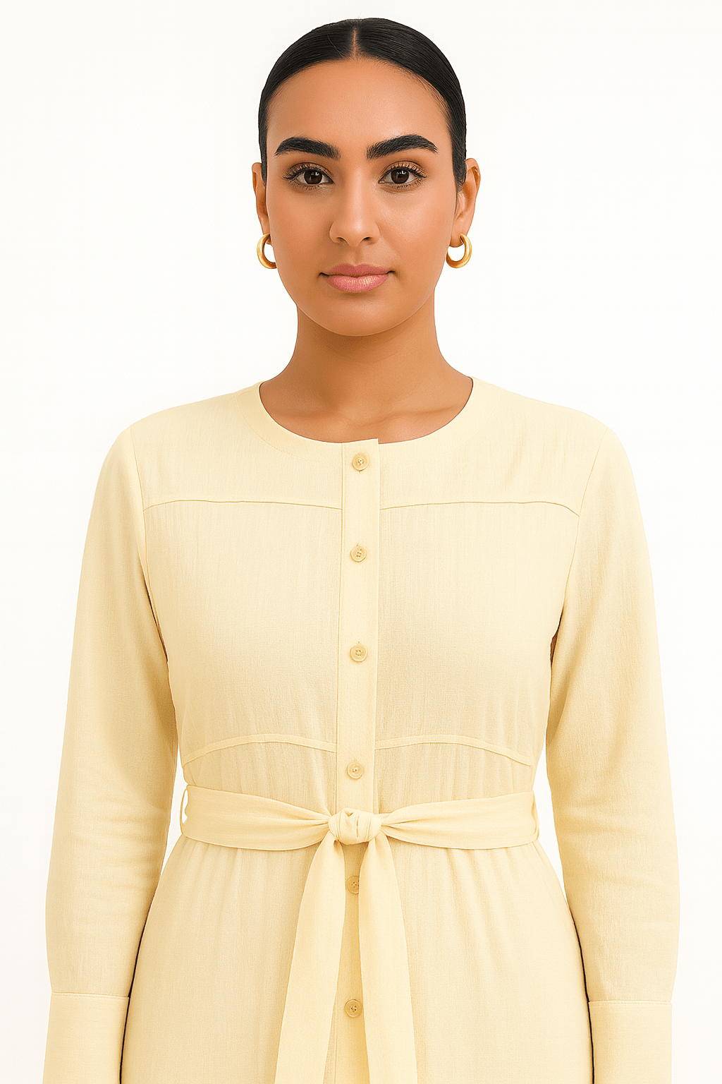 The Maha Ivory Button Down Dress - TAL by The Abaya Lab