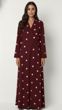 The Maha Polka Dot Wrap Abaya - TAL by The Abaya Lab