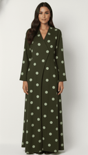 The Maha Polka Dot Wrap Abaya - TAL by The Abaya Lab