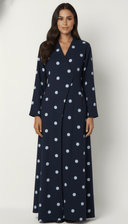 The Maha Polka Dot Wrap Abaya - TAL by The Abaya Lab