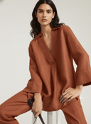 The Maha Rust Tunic & Flared Trouser Set - TAL by The Abaya Lab