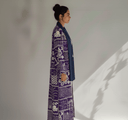 The Mahra Deep Violet Patchwork PrintAbaya - TAL by The Abaya Lab