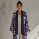 The Mahra Deep Violet Patchwork PrintAbaya - TAL by The Abaya Lab