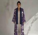 The Mahra Deep Violet Patchwork PrintAbaya - TAL by The Abaya Lab