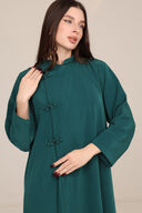 The Mahra Knot Button Detail Abaya - TAL by The Abaya Lab