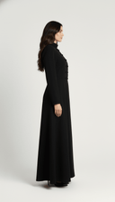 The Mahra Mandarin Neck Structured Button Abaya - TAL by The Abaya Lab