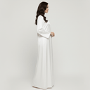 The Mahra Satin Mandarin Neck Abaya - TAL by The Abaya Lab