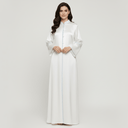 The Mahra Satin Mandarin Neck Abaya - TAL by The Abaya Lab