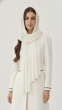 The Mahveen Tailored Contrast Piping Abaya - TAL by The Abaya Lab