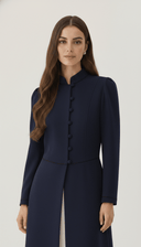 The Mahveen Tailored Contrast Piping Abaya - TAL by The Abaya Lab