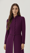 The Mahveen Tailored Contrast Piping Abaya - TAL by The Abaya Lab