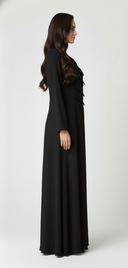 The Mais Asymmetric Gathered Panel Abaya - TAL by The Abaya Lab