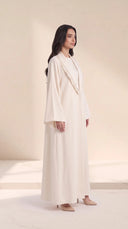 The Maisoora Pleated Lapel Abaya with Wide Sleeves - TAL by The Abaya Lab