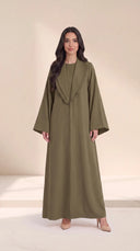 The Maisoora Pleated Lapel Abaya with Wide Sleeves - TAL by The Abaya Lab