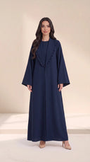 The Maisoora Pleated Lapel Abaya with Wide Sleeves - TAL by The Abaya Lab