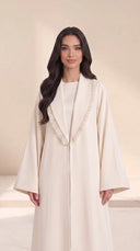 The Maisoora Pleated Lapel Abaya with Wide Sleeves - TAL by The Abaya Lab