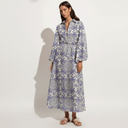 The Maitha Blue & White Shirt Dress - TAL by The Abaya Lab