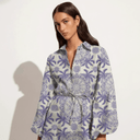 The Maitha Blue & White Shirt Dress - TAL by The Abaya Lab
