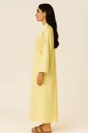 The Maitha Butter Cream Luxe Satin Abaya - TAL by The Abaya Lab