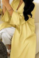 The Maitha Butter Cream Luxe Satin Abaya - TAL by The Abaya Lab