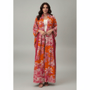 The Maitha Orange & Pink Tropical Abaya - TAL by The Abaya Lab