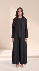 The Maitha Premium Nida Basic Abaya with Sheila - TAL by The Abaya Lab