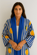 The Maitha Royal Blue Lemon Abaya - TAL by The Abaya Lab