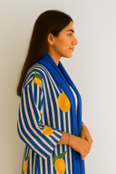 The Maitha Royal Blue Lemon Abaya - TAL by The Abaya Lab