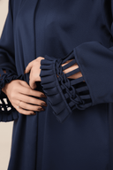 The Maitha Sage Ruffled - Sleeve Abaya - TAL by The Abaya Lab