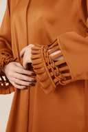 The Maitha Sage Ruffled - Sleeve Abaya - TAL by The Abaya Lab