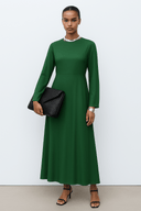 The Malak Classic Dress – Emerald Edition - The Abaya Lab