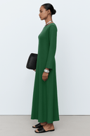 The Malak Classic Dress – Emerald Edition - The Abaya Lab