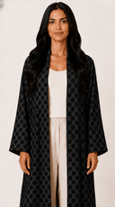 The Malak Crochet Dot Lining Abaya - TAL by The Abaya Lab