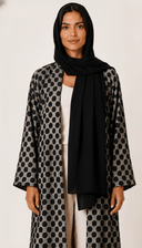 The Malak Crochet Dot Lining Abaya - TAL by The Abaya Lab