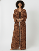 The Manal Botanical Printed Velvet Abaya - TAL by The Abaya Lab