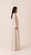 The Manal Button Front Panel Detail Abaya - TAL by The Abaya Lab