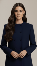 The Mariam Double Button Structured Abaya - TAL by The Abaya Lab