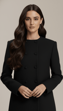 The Mariam Double Button Structured Abaya - TAL by The Abaya Lab