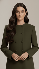 The Mariam Double Button Structured Abaya - TAL by The Abaya Lab